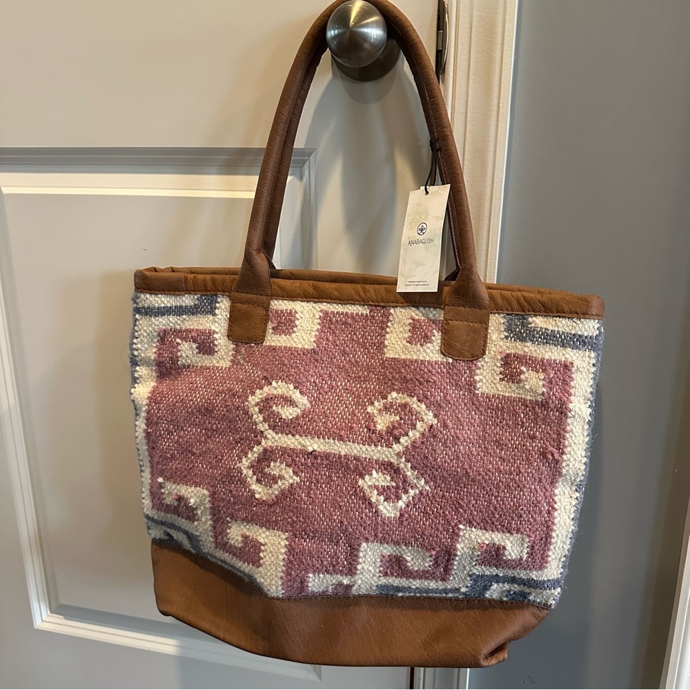 Sundance Kilim Wool & Cotton Tote Shoulder Bag NWT